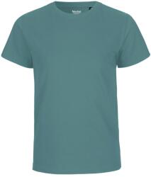 Neutral Rövid ujjú gyerek póló organikus Fairtrade biopamutból - Teal | 92/98 (NE-O30001-1000329160)