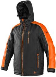 CXS Férfi téli kabát BRIGHTON - Fekete / narancssárga | 4XL (1210-078-803-98)