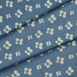 Takoy Vékony farmer anyag/ jeans 120g sötétkék virágminta nyomattal