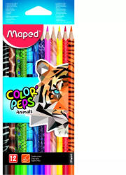 Maped : Color Peps Animal színes ceruza készlet - háromszögletű, 12 db (MH144521)