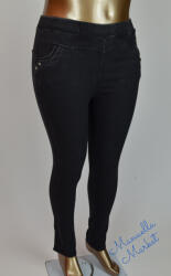  Polár Belsejű Rugalmas Fekete Farmer Molett Nadrág! 3XL/4XL-es