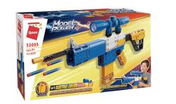 Qman ® 52005 | technic-kompatibilis építőjáték | 629 db építőkocka | M4 gépkarabély automata puska - 8x-os nagyítású távcsővel, 2 tárral, 20db szivacs (PZTV-QH52005)