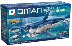 Qman ® 42113 | készségfejlesztő építőjáték | 237 db építőkocka | 3 az 1-ben Cápa, tengeralattjáró vagy járőrhajó (PZTV-QH42113)