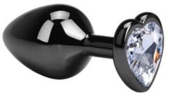 Guilty Toys Anal Plug Dark Anal Plug Medium, Heart Shape, Clear