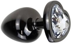 Guilty Toys Anal Plug Dark Anal Plug Large, Heart Shape, Clear