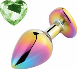 Guilty Toys Anal Plug Rainbow Buttplug Small, Heart Shape, Light Green Crystal