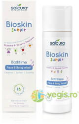 Salcura Natural Skin Therapy Gel de Dus Fata si Corp pentru Bebelusi si Copii cu Piele Uscata si Eczeme Bioskin Junior 200ml
