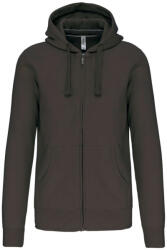 Kariban Uniszex kapucnis cipzáras pulóver, Kariban KA454, Dark Grey-2XL (ka454dg-2xl)