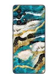  Galaxy A53 - Kék agata mintás hátlap fólia