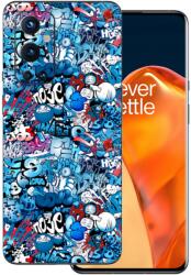 OnePlus 9 Pro - Kék graffiti mintás hátlap fólia