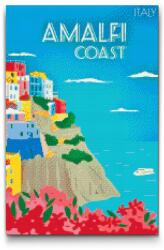 Gyémántszemes kirakó - Amalfi, Olaszország Méret: 40x60cm, Keretezés: Kartonlemezen, Gyémántok: Négyzet alakú