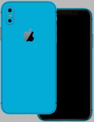  iPhone XS Max - Fényes metál világoskék hátlap fólia