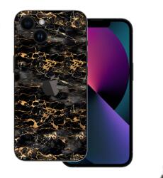  iPhone 15 Plus - Fekete-arany márvány hátlap fólia