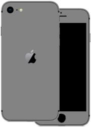  iPhone SE 2020 - Fényes szürke hátlap fólia