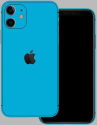  iPhone 11 - Fényes metál világoskék hátlap fólia