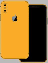 iPhone XS Max - Fényes sárga hátlap fólia