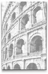  PontPöttyöző - Colosseum közelről Méret: 20x30cm, Keretezés: Műanyagtáblával, Szín: Fekete