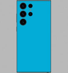 Samsung Galaxy S23 Ultra - Fényes metál világoskék hátlap fólia