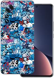 Xiaomi 12 Pro - Kék graffiti mintás hátlap fólia