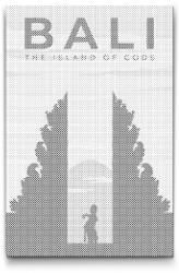  PontPöttyöző - Bali Méret: 40x60cm, Keretezés: Keret nélkül (csak a vászon), Szín: Kék