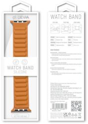 DEVIA Apple iWatch Devia Elegant Leather Two-Tone 38/40/41mm óraszíj - Sárga