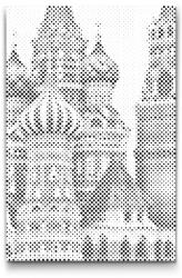  PontPöttyöző - Vörös tér Méret: 20x30cm, Keretezés: Kartonlemezen, Szín: Kék