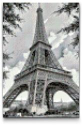  Gyémántszemes kirakó - Eiffel-torony oldalról Méret: 20x30cm, Keretezés: Műanyagtáblával, Gyémántok: Kerek