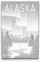  PontPöttyöző - Alaszka Méret: 40x60cm, Keretezés: Műanyagtáblával, Szín: Piros