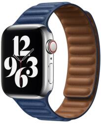 DEVIA Apple iWatch Devia Elegant Leather Two-Tone 42/42/45mm óraszíj - Sötétkék