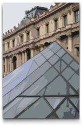  Festés számok szerint - Louvre múzeum közelről Méret: 20x30cm, Keretezés: Kartonlemezen