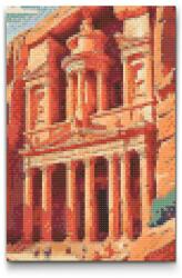 Gyémántszemes kirakó - Petra, Jordánia közelről Méret: 20x30cm, Keretezés: Kartonlemezen, Gyémántok: Kerek