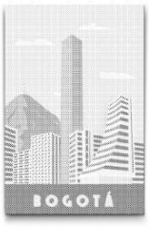 PontPöttyöző - Bogotá, Kolumbia Méret: 40x60cm, Keretezés: Műanyagtáblával, Szín: Fekete