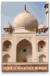  Festés számok szerint - Taj Mahal közelről Méret: 20x30cm, Keretezés: Kartonlemezen