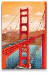  Gyémántszemes kirakó - Golden gate közelről Méret: 40x60cm, Keretezés: Műanyagtáblával, Gyémántok: Négyzet alakú