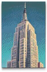  Gyémántszemes kirakó - Empire State Building közelről Méret: 40x60cm, Keretezés: Műanyagtáblával, Gyémántok: Kerek