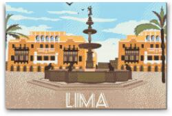 Gyémántszemes kirakó - Lima, Peru Méret: 40x60cm, Keretezés: Kartonlemezen, Gyémántok: Kerek