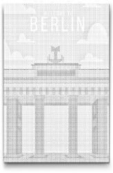  PontPöttyöző - Berlin, Németország Méret: 40x60cm, Keretezés: Kartonlemezen, Szín: Fekete