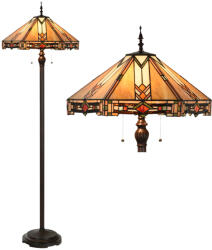 Clayre & Eef Lampadar Tiffany polirasina sticla 50x161 cm (5LL-6324)