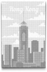  PontPöttyöző - Hong Kong Méret: 40x60cm, Keretezés: Műanyagtáblával, Szín: Kék