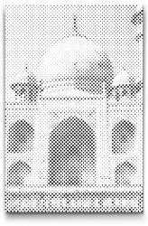 PontPöttyöző - Taj Mahal közelről Méret: 20x30cm, Keretezés: Keret nélkül (csak a vászon), Szín: Zöld