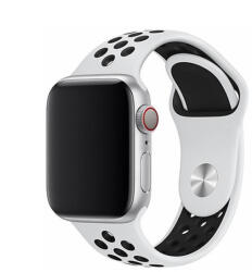 DEVIA Apple iWatch Devia Delux Sport 2 42/44mm óraszíj - Fehér/Fekete