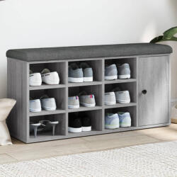 vidaXL szürke sonoma színű szerelt fa cipőtároló pad 102 x 32 x 50 cm (835094) - balena