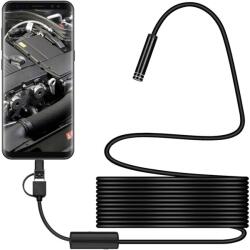  Endoszkóp kamera MicrosUSB és USB 5m 3db (325T)