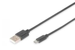 ASSMANN 1.8m, USB2.0-A/USB2.0 micro-B cabluri USB 1, 8 m USB A Micro-USB B Negru (DB-300127-018-S)