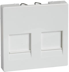 Schneider Electric Schneider Merten fedlap, 2xRJ45 moduláris betétekhez, polárfehér (System-M) (MTN4562-0319)