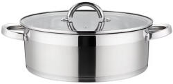 Grunberg Cratita din inox Grunberg, capac din sticla, 16 cm, 1.9 l, baza realizata din trei straturi (GR7016)