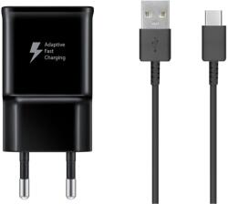 Samsung EP-TA200EBE + EP-DR140ABE Samsung 15W Utazó Töltő + USB-C Adatkábel Fekete (OOB Bulk)