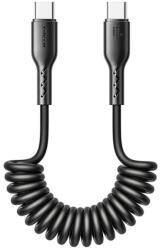 JOYROOM SA38 Easy-Travel Series USB-C - USB-C kábel autóba 60W 1.5 m, tekercselt (fekete)