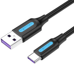 Vention CORBD 5A 0.5m USB-A - USB-C kábel fekete