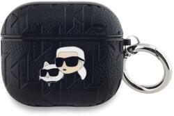 Karl Lagerfeld PU Embossed Karl and Choupette Heads tok AirPods 3-hoz, Fekete